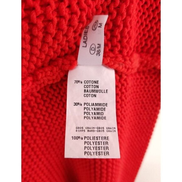 Fabiana Filippi Monili Jewel Sweater 44 M Red Crew Neck - Picture 10 of 11